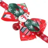 Köpek Giyim Noel Noel Baba Pet Dogs Cats Puppy Bell Bow Tie ayarlanabilir kravat yakası