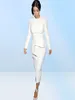 Autumn Winter Long Sleeve White O Neck Belted Plain Dress Office Formal Women Sexy Bodycon Bandage Elegant Party Slim Casual Dress8153331