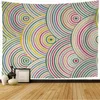 Tapisches Géométrie Tapestry Retro Geometry Circle Modern Résumé Art Decor Mur Place pour le dortoir du salon de la chambre