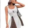 2024 Summer New Women's Dress Luxury Designer Brand Summer Sexy Low Cut Dress