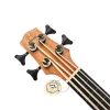 PEPS 30 pouces Ukuléle électrique Bass Eq Sapele Retro Bouton fermé quatre cordes Guitar Wood Hawaiian Guitarra Ukulele Music Instruments