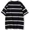 HISTREX 50 COLLES Men des femmes Stripe T-shirt 100% coton T-shirt Summer vintage Crewneck Y2k Oversize Tshirts Tops Tee Women 200G 240407