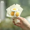 Flores decorativas Mini Crochê Buquet Casamento Convidados Presentes de malha artificial Tulip tulip Daisy artesanato artesanal Decoração de Natal