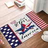 Bath Mats Patriotic Rug Outdoor Welcome Water-Absorbent Durable Independence Day Door Entryway