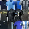 23 24 Argentinas Maglie da calcio a 3 stelle Messis Maradona Versione giocatore giocatore Shirt di calcio 2023 2024 Edizione limitata Special Training Vest Kits Kits Kits Uniforms