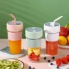 Juicers Xiaomi Portable Juicer Blender with Straw USB Rechargeable Mini Juicer Cup Wireless Electric Juice Machine for Shakes Fruit