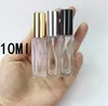 Butelki do przechowywania 10pcs 3ml 4ml 7 ml 20 ml 30 ml podróżne szklane perfumy Atomizer Mała mini pusta butelka do napełniania sprayu ze złotem/srebrnym