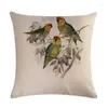 Cubierta de pájaros de almohada Hermosa alas ngel decoración de sofás para el hogar de lino cintura de soporte de cintura de algodón 45x45cm zy309