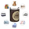 Laundry Bags Dirty Basket Ancient Egypt Pyramid Horus Eye Folding Clothing Storage Bucket Toy Home Waterproof Organizer
