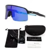 Sports extérieur cyclisme lunettes de soleil en chêne en chêne Cycle Designer des lunettes de soleil pour hommes femmes oki set coloré vélo de montagne