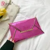 Avondtassen modeontwerp envelop tas dames koppeling glanzende krokodil handtas voor dames bruiloftsfeestje portemonnee klauwen