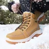 Chaussures pour hommes de grande taille extérieurs hauts alpiniques chaussures de travail travaillent des vêtements en coton chaud bottes