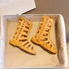 Roman Sandals Boots Highp Kids Gilm Gladiator 2024 Summer Low Heel Child Kids Shoes Fashion Side Bess 240410