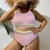 Bikinis de maillots de bain pour femmes femmes lister surdimensionné le bikini brésilien ensemble gras de maillot de bain plissé femelle