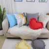 Pillow Cute Love Heart Shape Sofa Cotton Ruffled Office Backrest Nap Bolster Pillows Home Decor Lotus Leaf Edge S