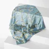 Flower Oilband MALETING SPRITY Zimowy jedwabny szalik luksusowe marka projektant mody szaliki w kratę dla kobiet 240408