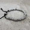 Link Armbänder traditionelle tibetische Buddhismus -Messing -Armband Männer Sechs Wörter Mantra omi Padme Hum Antiqued Metall Amulett Perlen