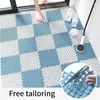 Carpets DIY Household Bathroom Anti-slip Mat Simple Hollow Waterproof Adjustable Shower Floor Moderne Home Dekoration