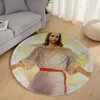 Carpets Vintage-Jesus-Christ-imprimé tapis rond salon chambre