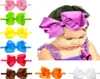 16 kleuren babymeisjes stretch bowhoofdbanden baby grote boog haarband schattige haaraccessoires 6 inch c17436288655