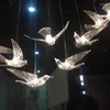 Dekorativa figurer Akryl Transparent Bird Crystal Pendant Decoration Home Party Wedding Stage