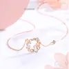 Peach Blossom Cat Halsband S925 Sterling Silver Small Female Design Ins Luxury Lovely Cortile Collar Chain Halsband