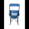 Camp Furniture Mesh Tension Rocking Chair With Canopy Blue And Grey Detachable Rockers Adult