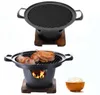 Mini Barbecue Four Grill Japonais Style One Person Cooking Oven Home Frame en bois alcool BBQ pour le jardin en plein air 210721540356