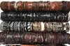 Lots entiers en vrac aléatoire 50pcs30pcslot punk men039s bracelets en cuir femme pulseras billeklik couple bracelet hommes bijoux w171v8337763