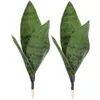 Decorative Flowers 2 Pcs Artificial Tiger Piranha Indoor Plants Fake Sansevieria Ornament Snake Flower Peva Faux