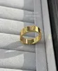 Bandringar 18K 36mm Love Ring V Gold Material kommer aldrig att blekna smal ring utan diamanter Lyxvarumärke officiella reproduktioner WI9705952