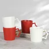 Mugs Simple Sesame Glaze Mug Star Handle Ceramic Cups High Value Office Commonly Used Gift