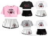 Stranger Things 4 Children Set Summer Sexy Crop Top e Biker Shorts Abbigliamento Due pezzi Suit5615764