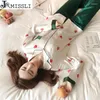 Vêtements à domicile Jrmissli 2024 Automne 7 pièces Set Silk Elegant Femmes Pyjamas Full Long Mancheur Top Elastic Pants Pants Lounge