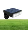 1x jardin pelouse pation capteur de mouvement solaire lumière de sécurité extérieure lampe à énergie solaire étanche des lumières extérieures 4led bulbe W1537770