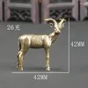 Halsbandörhängen Set Pure Brass Antilope Tabletop Ornament Tolv Zodiac Sheep Bronze Carving Crafts Get Te Te Pet Decorations Old Age