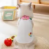 Dog Apparel Cute Summer Fruit Clothes Cartoon Sticker Show Traction Strap Cat Two Feet Puppy Vest Teddy Clothing Costume