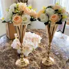 Wazony 2 -częściowy stołowy kwiat wazon Wedding Centerpiece Decor Gold Artificial Ornaments na rocznicę