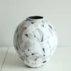 Vases VogueLight LuxuryCeramic Hand-Painted Creative Vase Special-Shaped Flowerpot Decoration Chinese Style Silent Soft