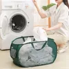 Çamaşır çantaları Katlanabilir sepet örgü bez nefes alabilen çamaşırcılar büyük kapasiteli depolama sepetleri boyutu ev aksesuarları
