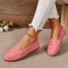 Casual Shoes Spring Summer Soft Bekväma läder Kvinnor Flat Fashion Black White Hand Sydd kvinnlig storlek 36-42 MOCCASINS