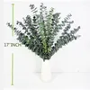 Decorative Flowers 20 Pcs 17Inch Natural Green Eucalyptus Plant For Flower Arrangement Bathroom Home Decor