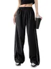 Pantalon féminin Femmes Love Cargo Cound Couleur Couleur élastique Élastique Taies large Joggers Pantalons avec poches pour Streetwear