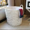 Sac à linge Panier en osier en osier blanc de pique-nique toys paniers de rangement de rangement