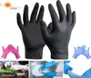 Mit Box Nitrilhandschuhen schwarze 100pcslot Food Grade Hindable Work Safety Gloves zum Reinigen von Nitrilhandschuhen Pulver S M L 2018902470