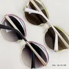 Sunglasses 2024 Fashion Color Line Decorative Metal Frame Women's Outdoor Beach Travel UV Protective Goggles Super