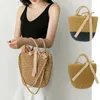 Umhängetaschen Frauen Bag Fashion Strand Retro Stroh Rattan Wicker Handtasche für die handgefertigte Lady Stick Messenger Crossbody #30