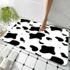 Teppiche schwarz-weiße dalmatianische Kuh Zebra Textur Bodenmatte Badezimmer Dekor Teppich Nicht Schlupf für Wohnzimmer Küche Willkommens Türmat