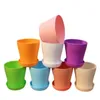 5Sizes Flower Round Fioriere Round Candy Colore Mini Vaso per Sylochents Home Office Decorazioni di piantagioni di alta qualità 240409