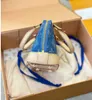 Blue Cowboy Shell Bag кожаная сумка для плеча сцепления роскошная бренда дизайнерская сумка для пакета Crossbody Messenger сумки